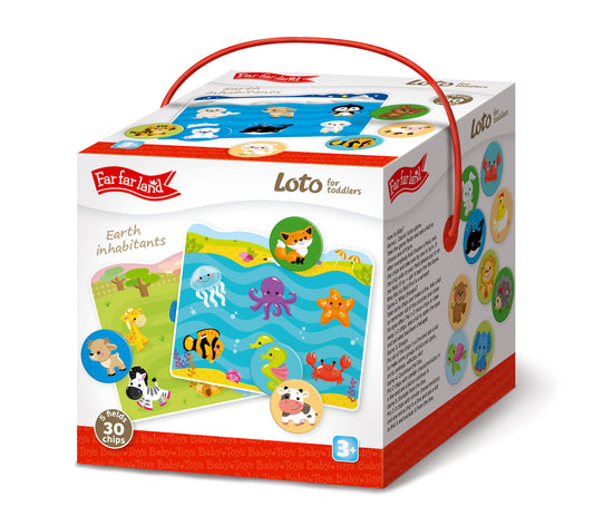 30pcs Lotto Match and Learn for Toddlers age 3+ Earth Habitants Creative Durable Early Educational Puzzle 5 Games Set